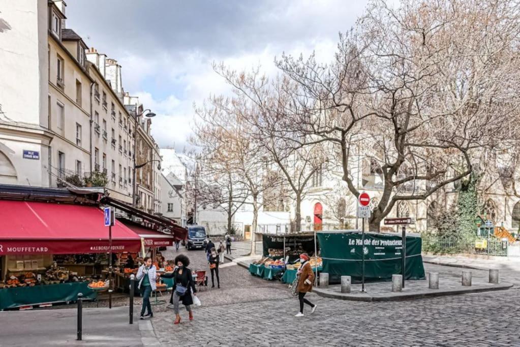 Fully Renovated Historic Apt In Heart Mouffetard Paris Exterior foto